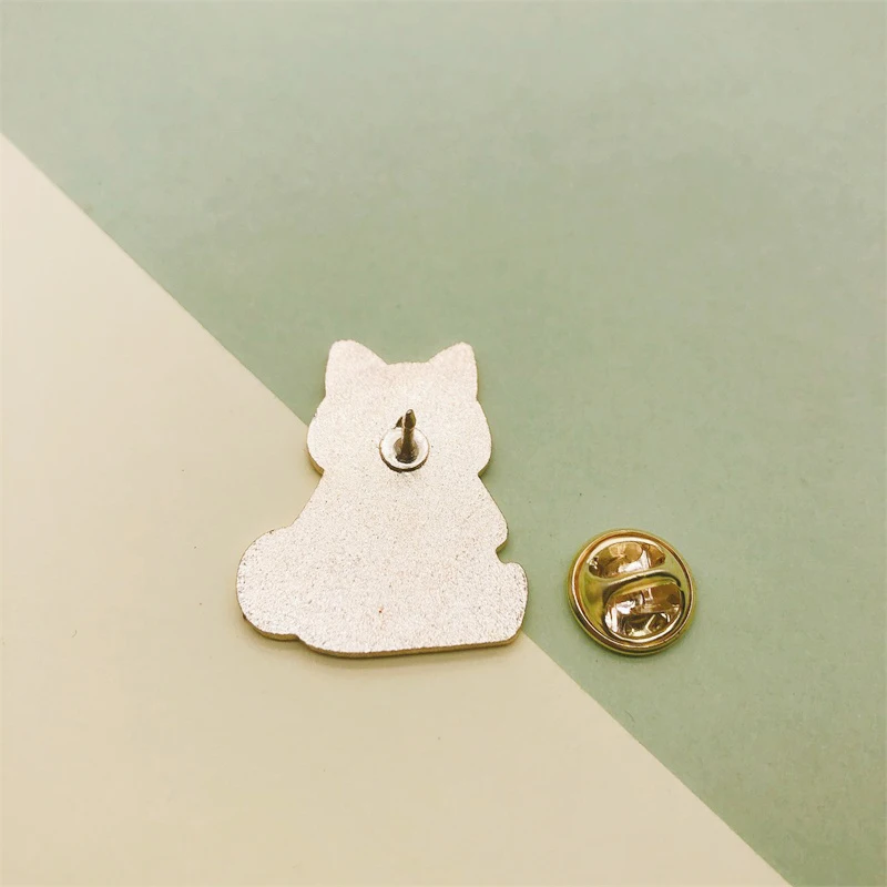 Cartoon Cute Animals Enamel Brooch Dog Shiba Inu Drink Water Pin Custom Alloy Badge Clothes Bags Punk Accessories Jewelry Gifts