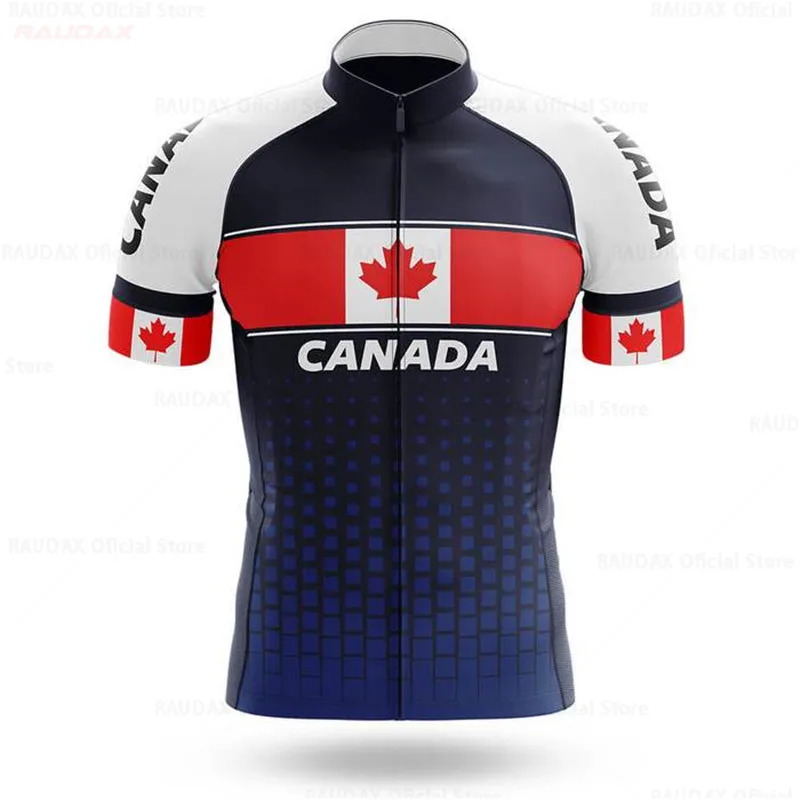 Canada 2020 New Summer Cycling Jersey Breathable Team Racing Sport Bicycle Jersey Simple Mens Cycling Clothing Short Bike Jersey