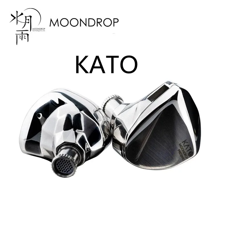 MoonDrop KATO Dynamic Hifi Music Moniotor Audiophile Earphones Replaceable Sound Nozzle  Detachable 0.78 2Pin Standard Cable