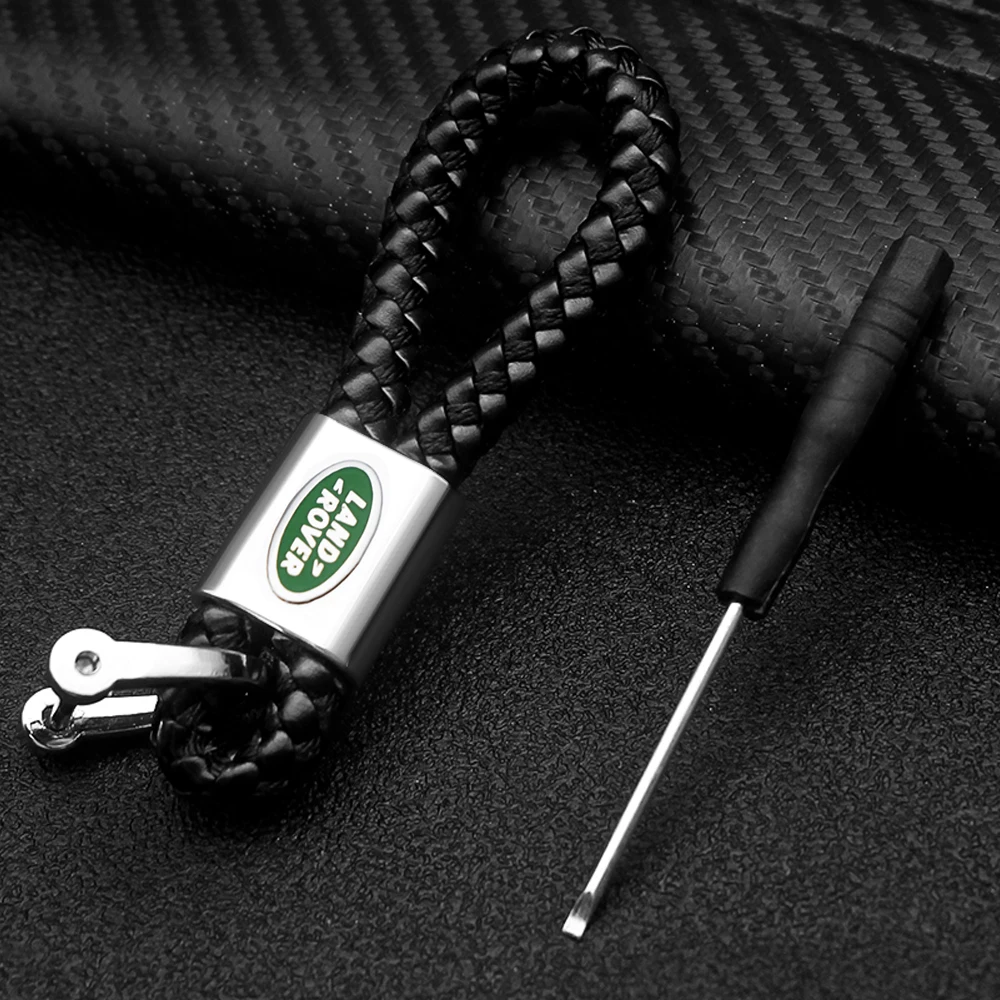 Car Styling Metal Leather Keychain Emblem Keyrings Accessories For Land Rover Defender Freelander Discovery 1 2 3 Evoque Range