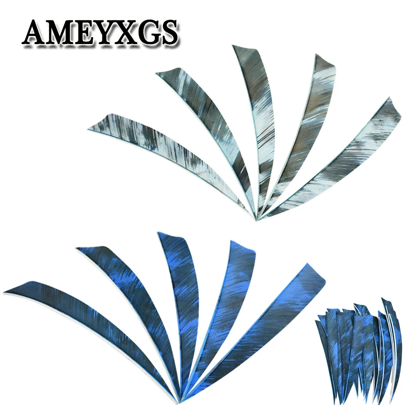 50/100pcs 5inch Archery Arrow Feathers Right Wings Turkey Feather Shield Shape DIY Tools Fit For Hunting Shooting Accessories