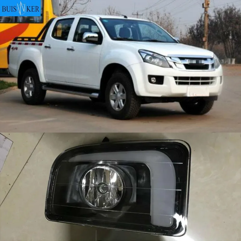 

1 set LED DRL Daytime Running Lights 12V ABS Fog Lamp Cover with turn signal For ISUZU D-MAX DMAX 2014 2015