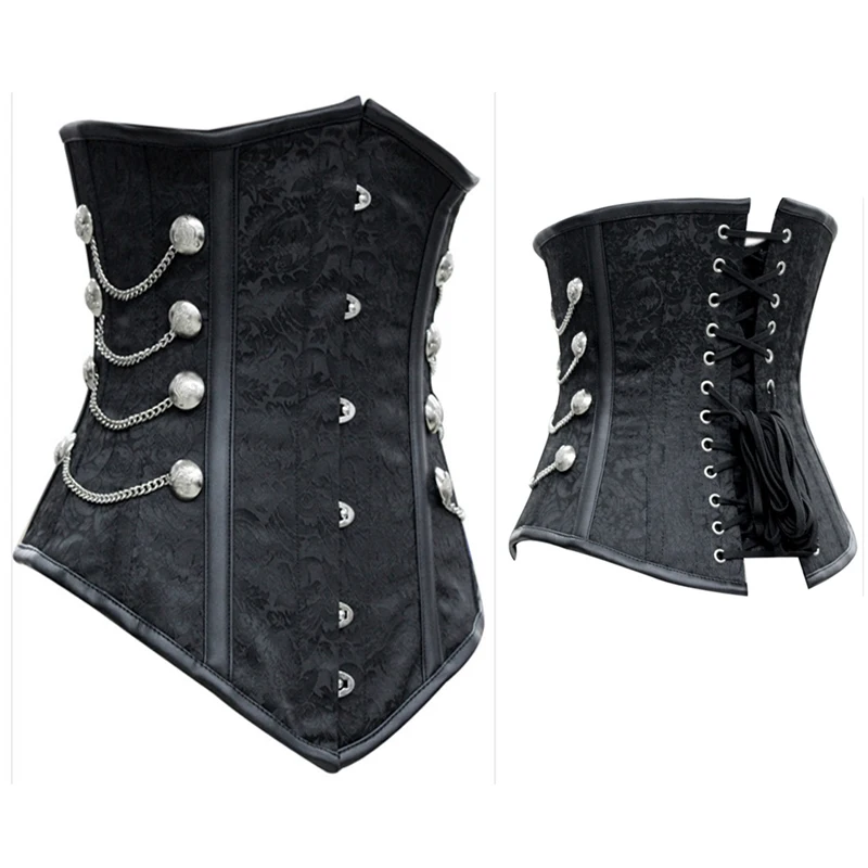 Women SexyDressing Underbust Women Gothic Corset Top Curve Shaper Modeling Strap Slimming Waist Cincher Bone Lace Corset Bustier