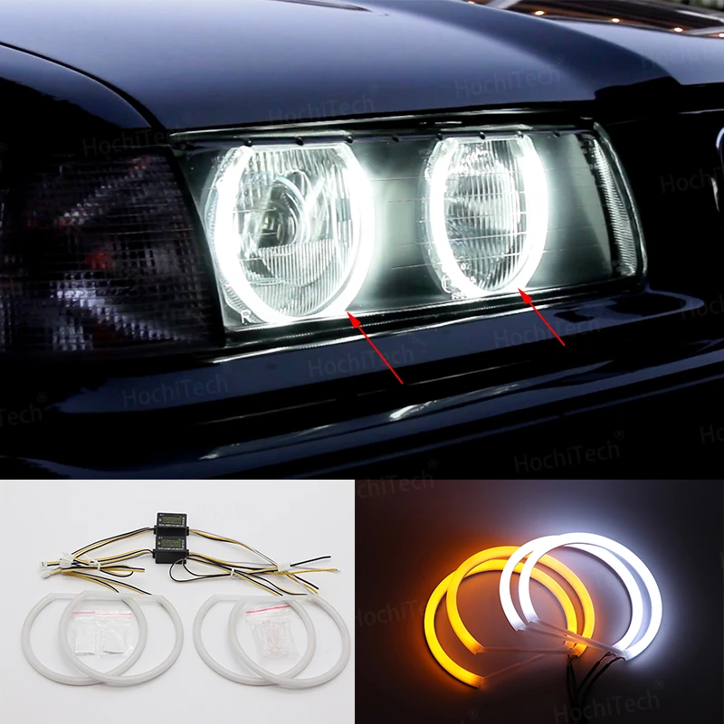 

Cotton Headlight Angel Demon Eyes Kit angel eyes light for BMW 3 series E30 E36 M3 333i 325i 323i 316i 318i 325td 1982-2000
