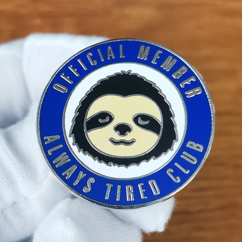 Official Member Always Tired Club Brooch Nap Badge Sleepy Enamel Pins Inspired by the Office's Finer Things Club