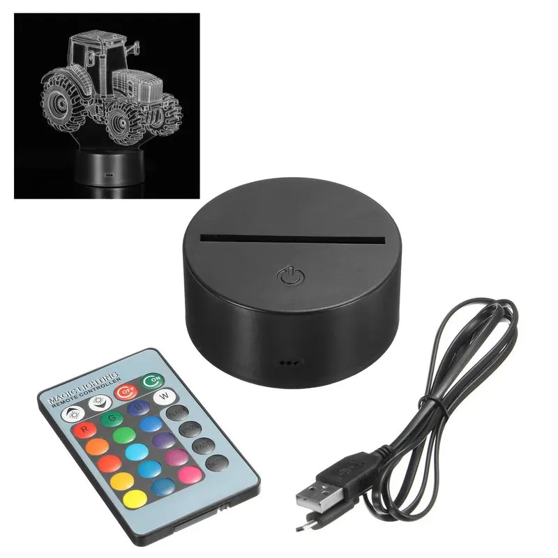 Ilusão 3d luz da noite cor mudando lâmpada brinquedo do carro ilusão visual led presentes de natal para casa apoio dropshipping