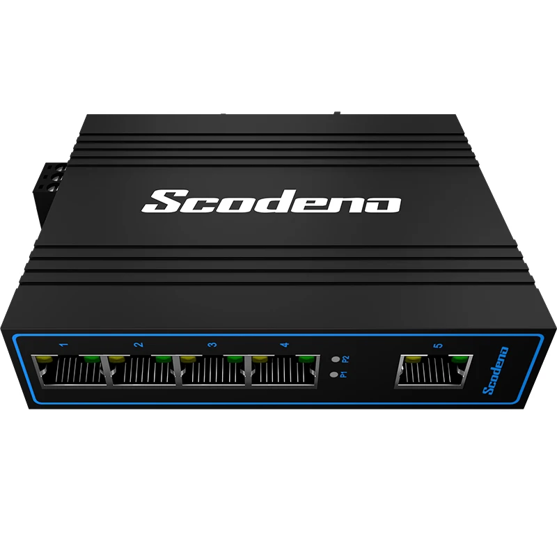 Industrial Ethernet Switch Fast Network 5 Port 10/100Base-T DIN IP40 Outdoor Network Switch