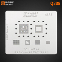 Amaoe Q888 BGA Stencil For Snapdragon 888 SDM888 CPU RAM Top Bottom Layer Upper Lower Chip IC Solder Tin Plant Net Steel Mesh