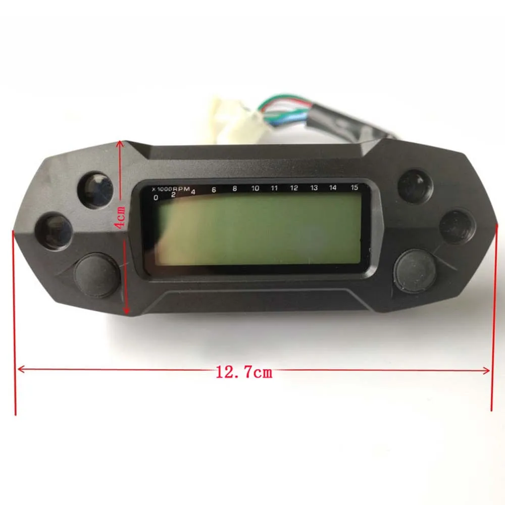 Speeeter LCD universale per moto 15X1000 RPM Mini odemetro digitale misuratore di velocità regolabile