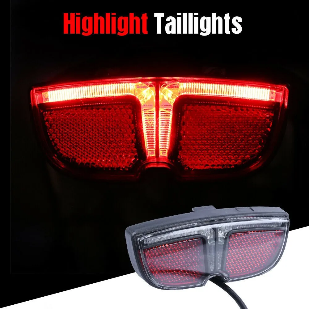 E Bike LED Lamp 6V Headlight Taillight For Bafang Mid Drive Motor Rear Light Brake Light Electric Bicycle Parts Accessories