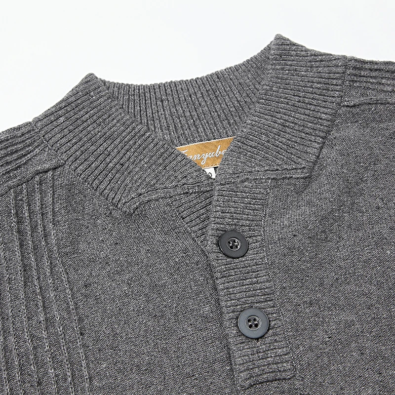 100%Cashmere Sweater Men Natural Fabric High Quality Winter Pullover Light Grey V-neck Pure Cashmere Sweaters Man