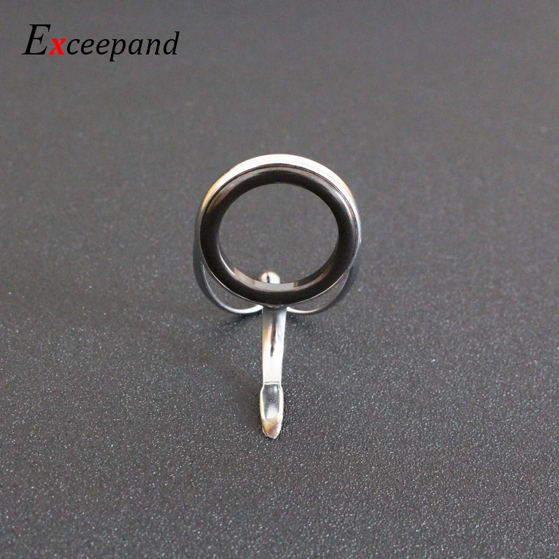 Exceepand 9 pcs Set Stainless Steel Frame Fishing Rod Guide Boat Rod Line Eyelet for Fishing Rod Building or Repair