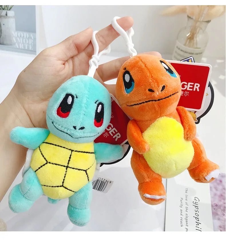 Anime Pokemon pluszowe Pikachu Charmander pluszowe zabawki wiewiórka Bulbasaur Jiggles Lapras Eevee Snorlax brelok świąteczny prezent dla dzieci