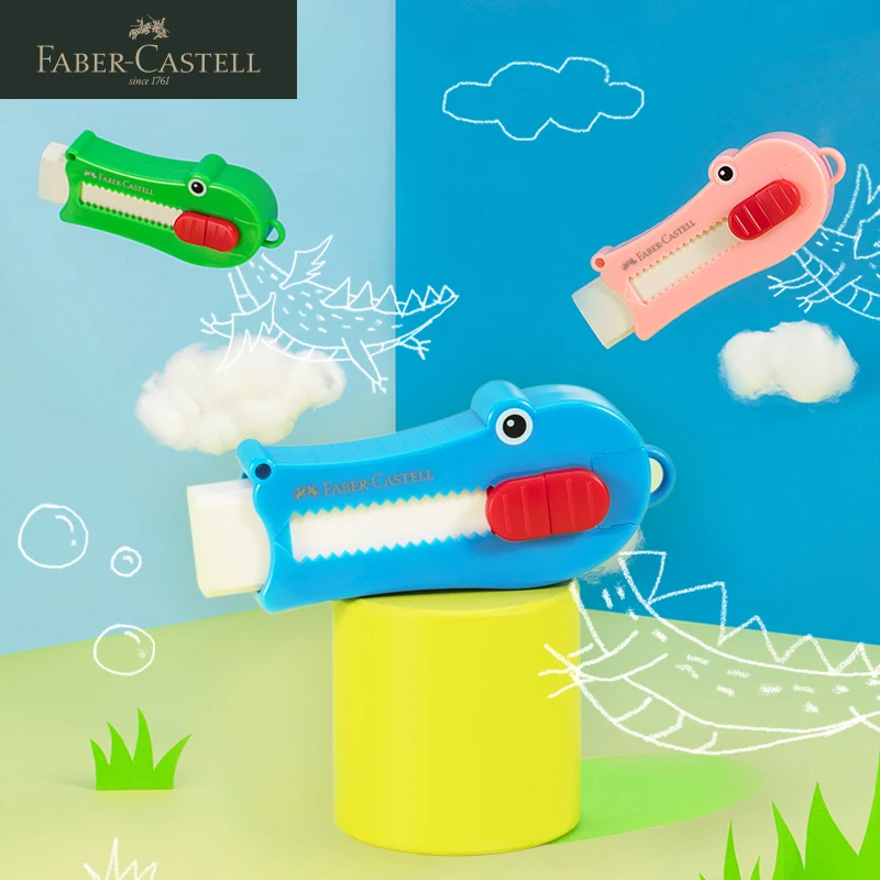 

Faber Castell Animal Crocodile Sliding Eraser/Rubber Non-toxic Special Push-pull Eraser Retractable Eraser/Rubber Stationery