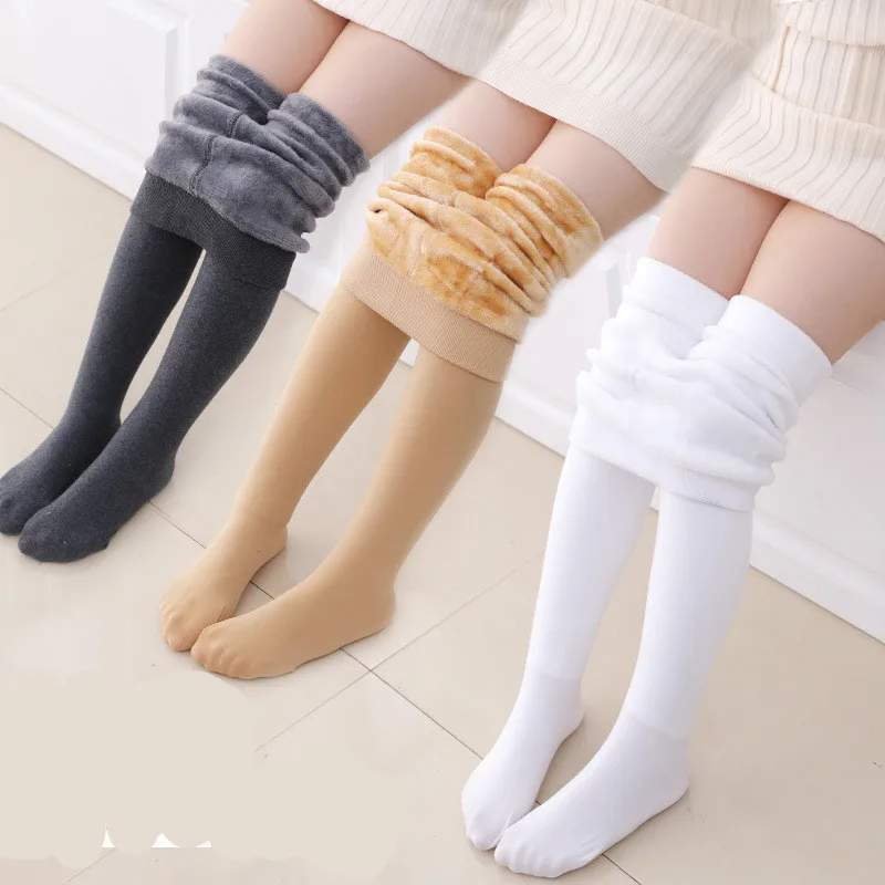 Autumn Winter Fleece Girls Tights Thicken Stocking For Girls Pantyhose Kids Warm Kid Pantys Dance Toddler Tights School Clothing