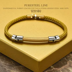 REAMOR Luxury Brush Steel Gold Color CNC Structural Mechanical Bracelets For Men Women Unique Bracelet Jewelry