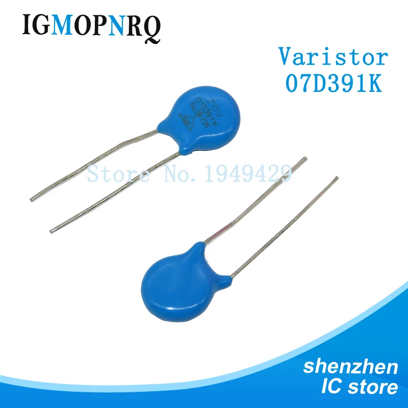 10PCS 07D391K Piezoresistor 7D391K 390V Varistor Resistor