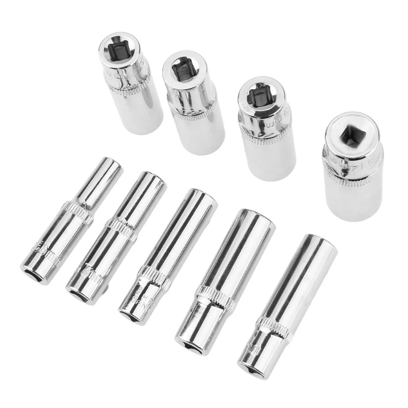 1Pc 1/4 Hex Ratchets Extension Sleeve Bar Socket Adapter Drive Socket Wrench Spanner Converter Tool 6-14MM Universal Joint