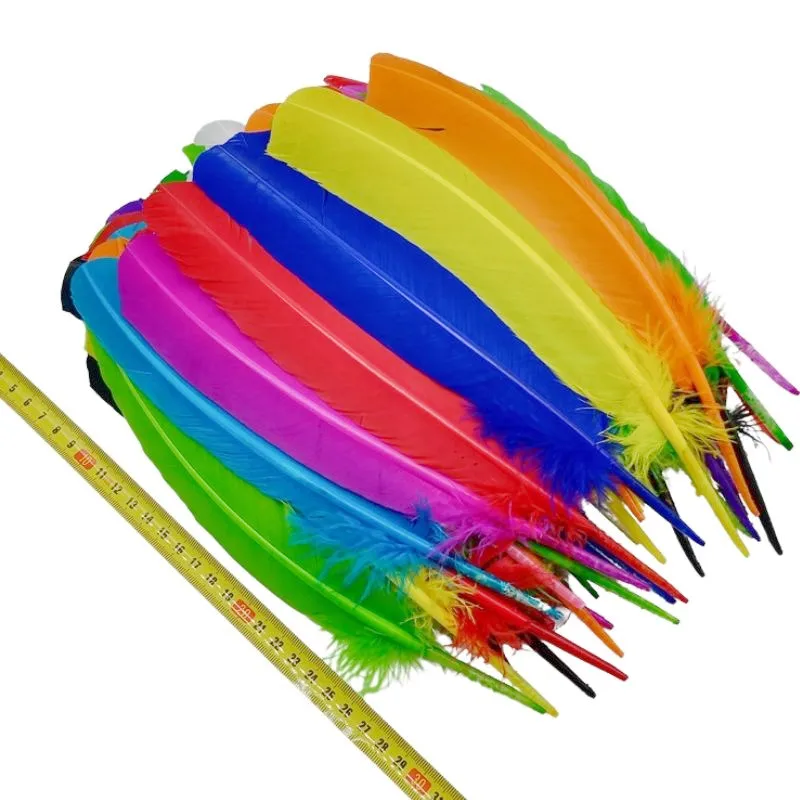 10 قطعة ريش تركيا الطبيعي أعمدة لتقوم بها بنفسك الدراج بلوماس ملحقات للحرف اليدوية صنع المجوهرات زي الديكور الزفاف 25-30 سنتيمتر #6