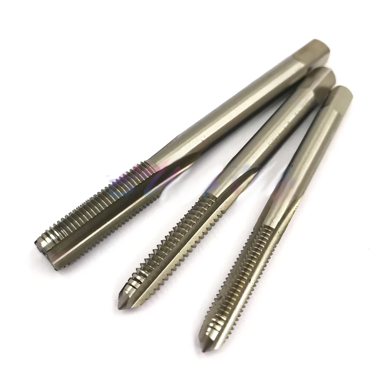 Steel American Standard HSS UNC UNF Machine Plug Thread Screw Taps and Dies Set 2-56 4-40 5-40 6-32 8-32 10-24 1/4 apper Drill