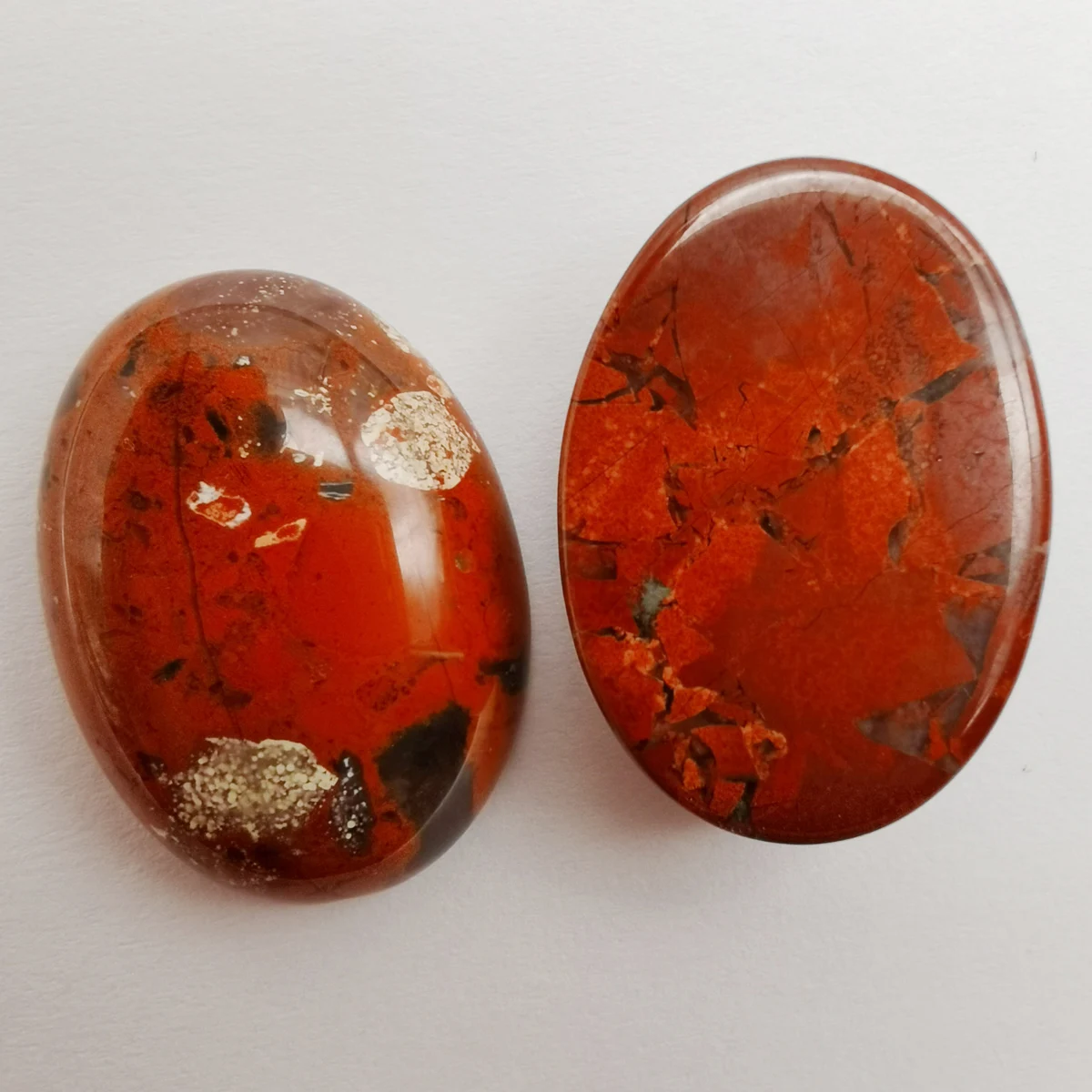 25x18MM Breciated Jasper Stone Oval Cabochon Jewelry For Woman Gift Making (2pcs/lot) H189