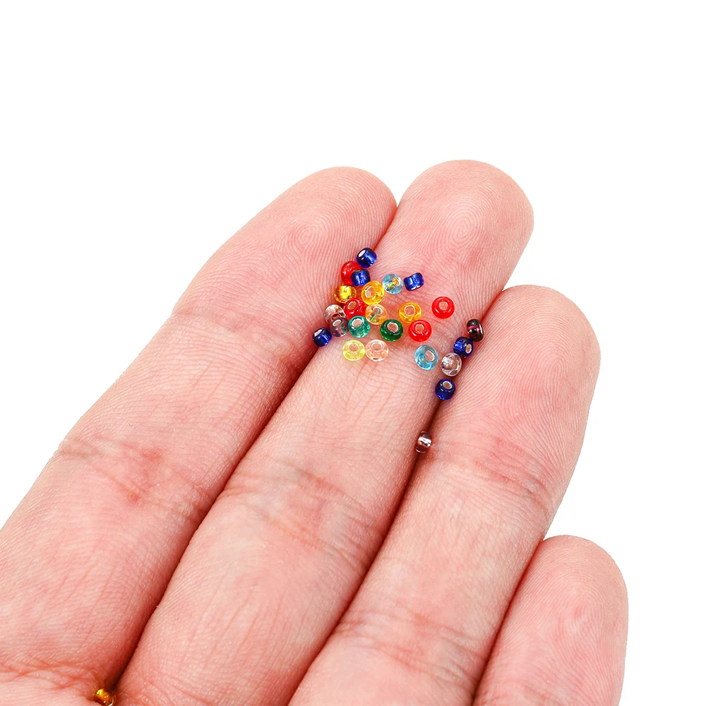 1800pcs/lot Lined Hole Crystal Round Translucent Czech Glass Small Seed Beads For DIY Bracelet Findings Jewelry Makings
