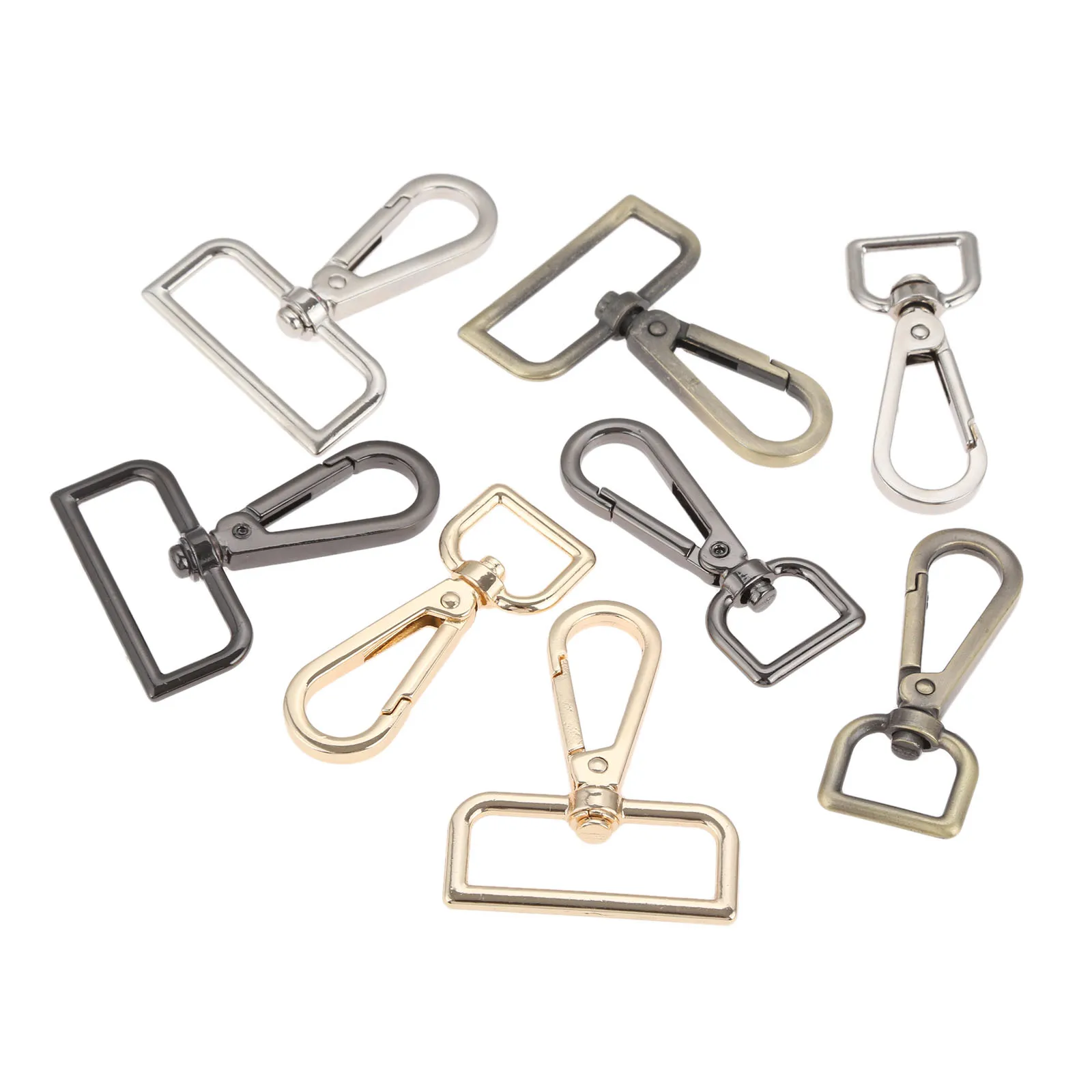 1Pc Metal Bag Buckle Clasp Lobster Trigger Clip 16mm 38mm handbag Movable Screw Hook DIY Gold Silver Black Bronze 60mm Length