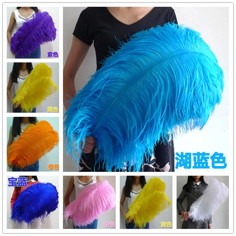 

The New 10pcs/lot High Quality Ostrich Feather 70-75cm/28-30inches Diy Party Accessories Christmas Craft Plumas Plume