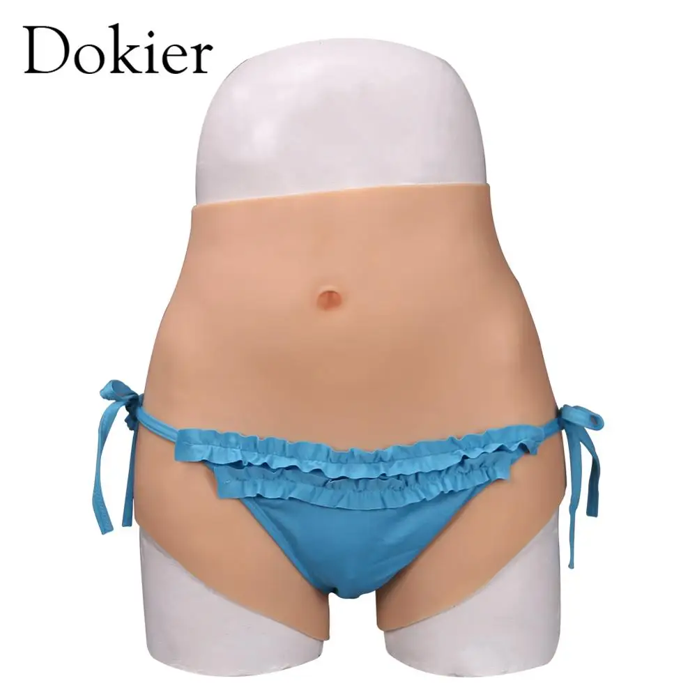 Dokier Silicone Vagina Pants Realistic Pussy Pants Transgender Artificial Sex Fake Vagina Drag Queen Crossdresser Enhanced Hip