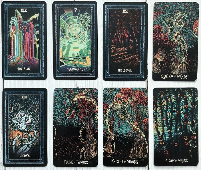 78+1Pcs English DIY silver plating Prisma Visions Tarot board game tarot cards deck Divination