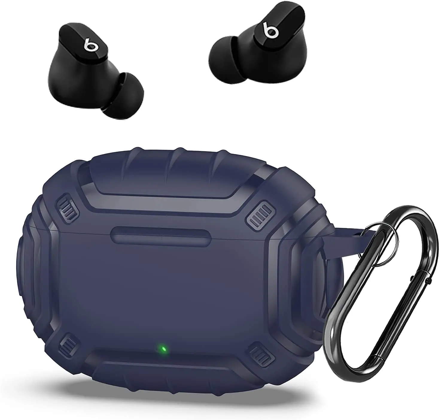 Untuk Beats Studio Bud Casing 2021 Penutup Baru untuk Pria Pelindung Seluruh Tubuh untuk Beats Studio Bud Casing Pengisi Daya dengan Gantungan Kunci,