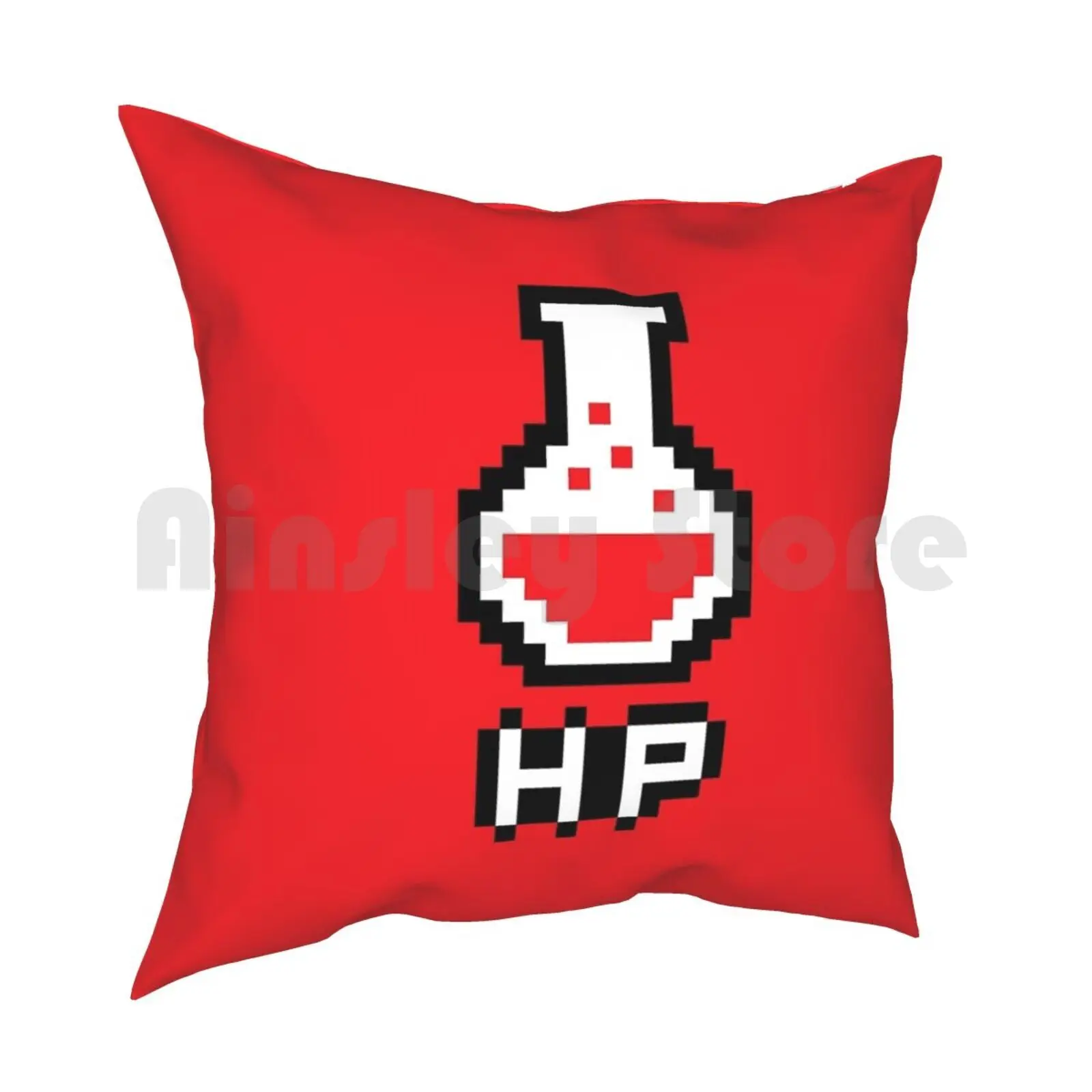 Potion-Hp Pillow Case Printed Home Soft DIY Pillow cover Pixel 8Bit 8 Bit Byte Retro Gamer Game Gaming Emo Hipster Katie