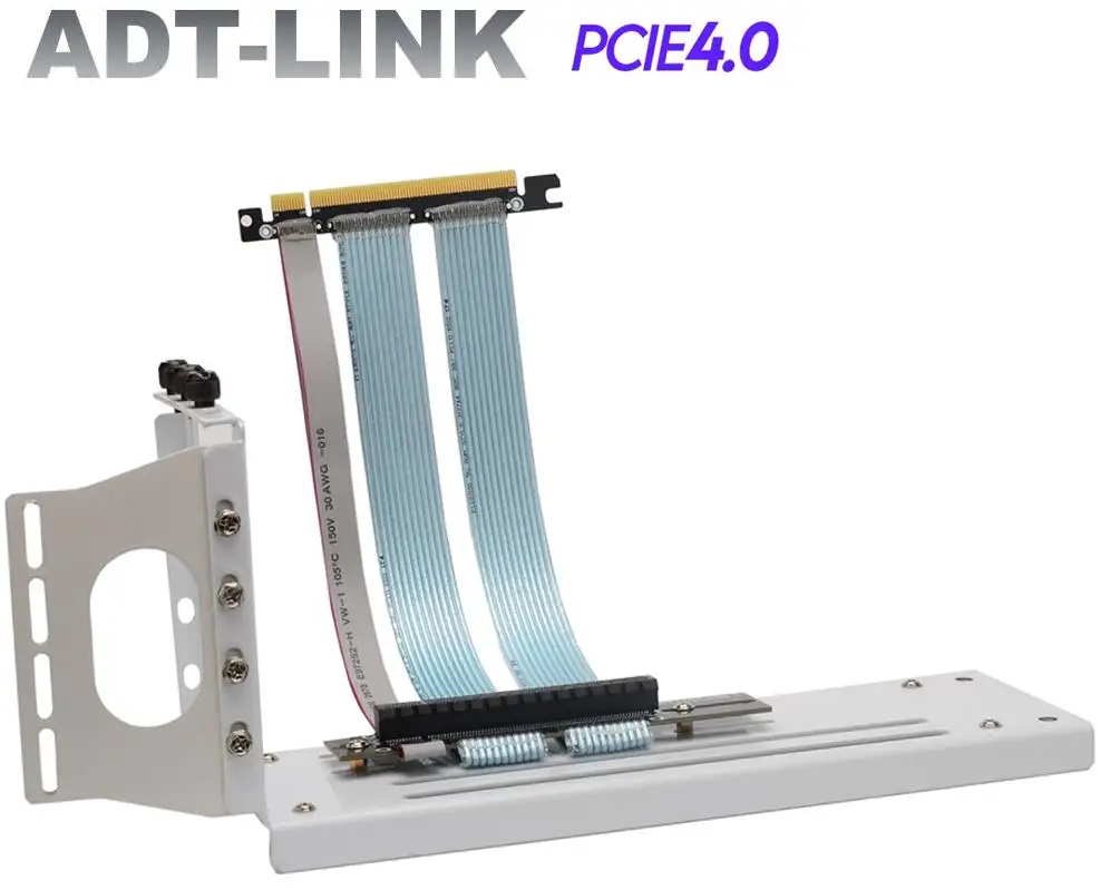 

PCIe 4,0x16 RTX графическая карта PCI-e 90 градусов плоский Удлинительный кабель GPU Райзер удлинитель вертикальный кронштейн 3 слота для карт ATX шасси