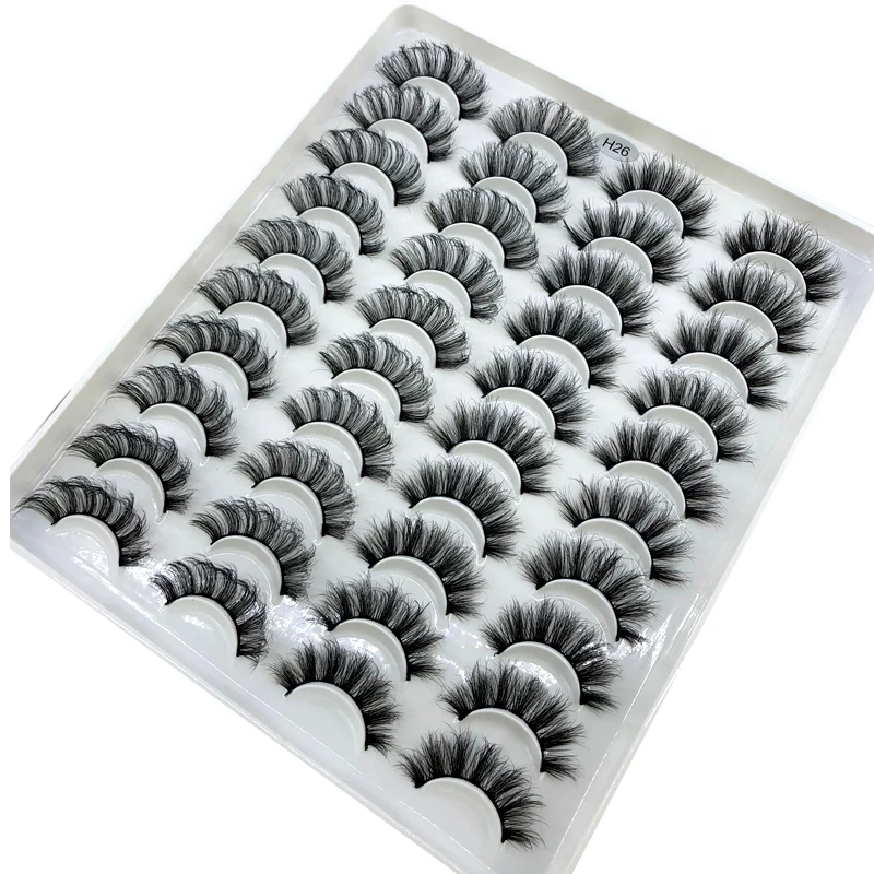 HBZGTLAD 20 pairs natural false eyelashes fake lashes long makeup 3d mink eyelashes eyelash extension mink eyelashes for beauty