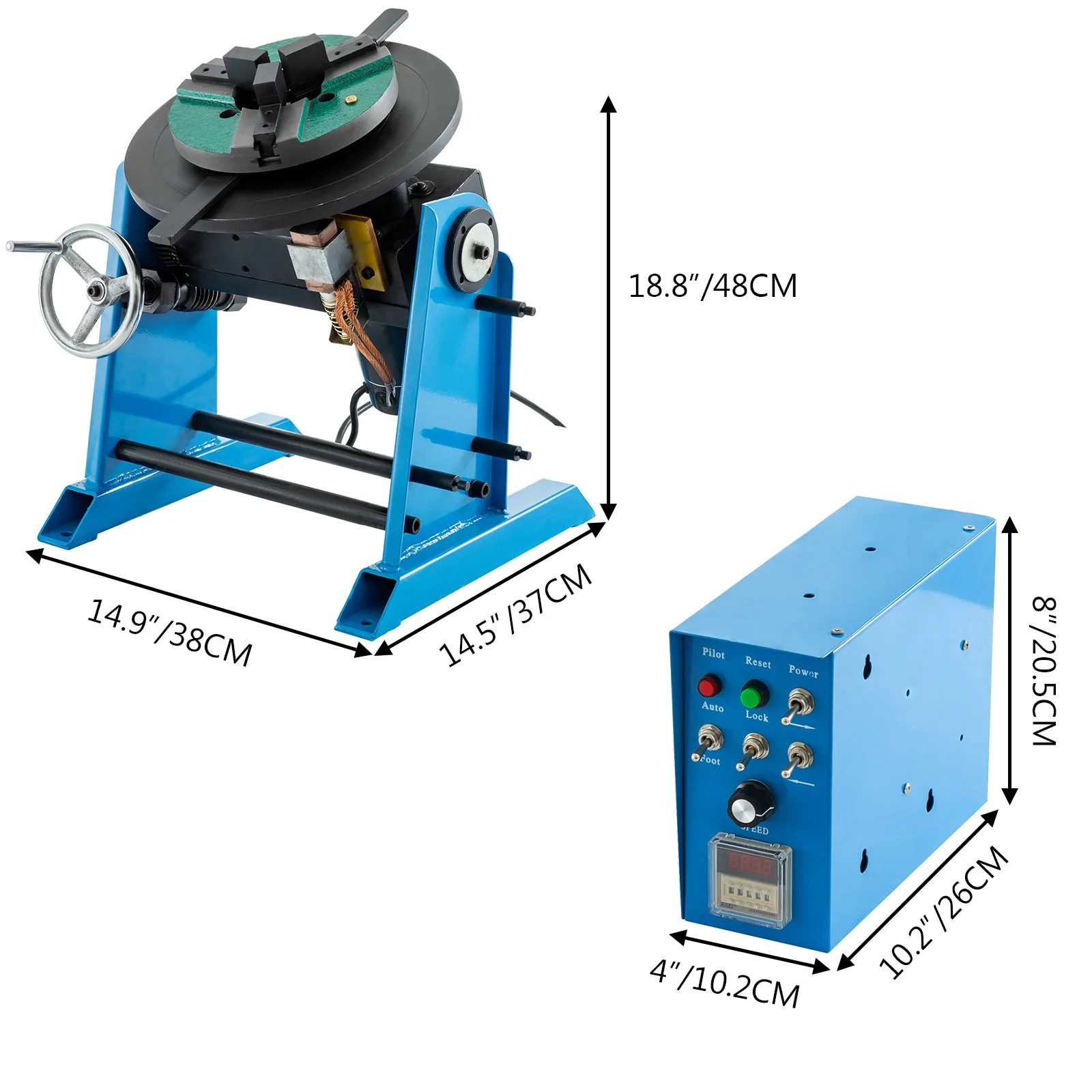 VEVOR 50KG / 80W Giradischi per Saldatura 220 V Posizionatore di Saldatura 0,5-5 r/min 50 HZ Regolabile Giradischi Manipolatore Montaggio Manuale per Rettifica Posizionatore di Saldatura Rotante