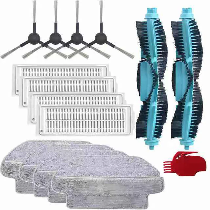 Original 샤오미 Viomi V2 V3 STYJ02YM 로봇 진공 청소기 걸레 천 메인 브러시 세척 가능 필터 사이드 브러시