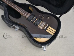 custom  6 string electric guitar,rosewood veneer ,HSH pickups,tremolo bridge, maple neck through body,can add hardcase