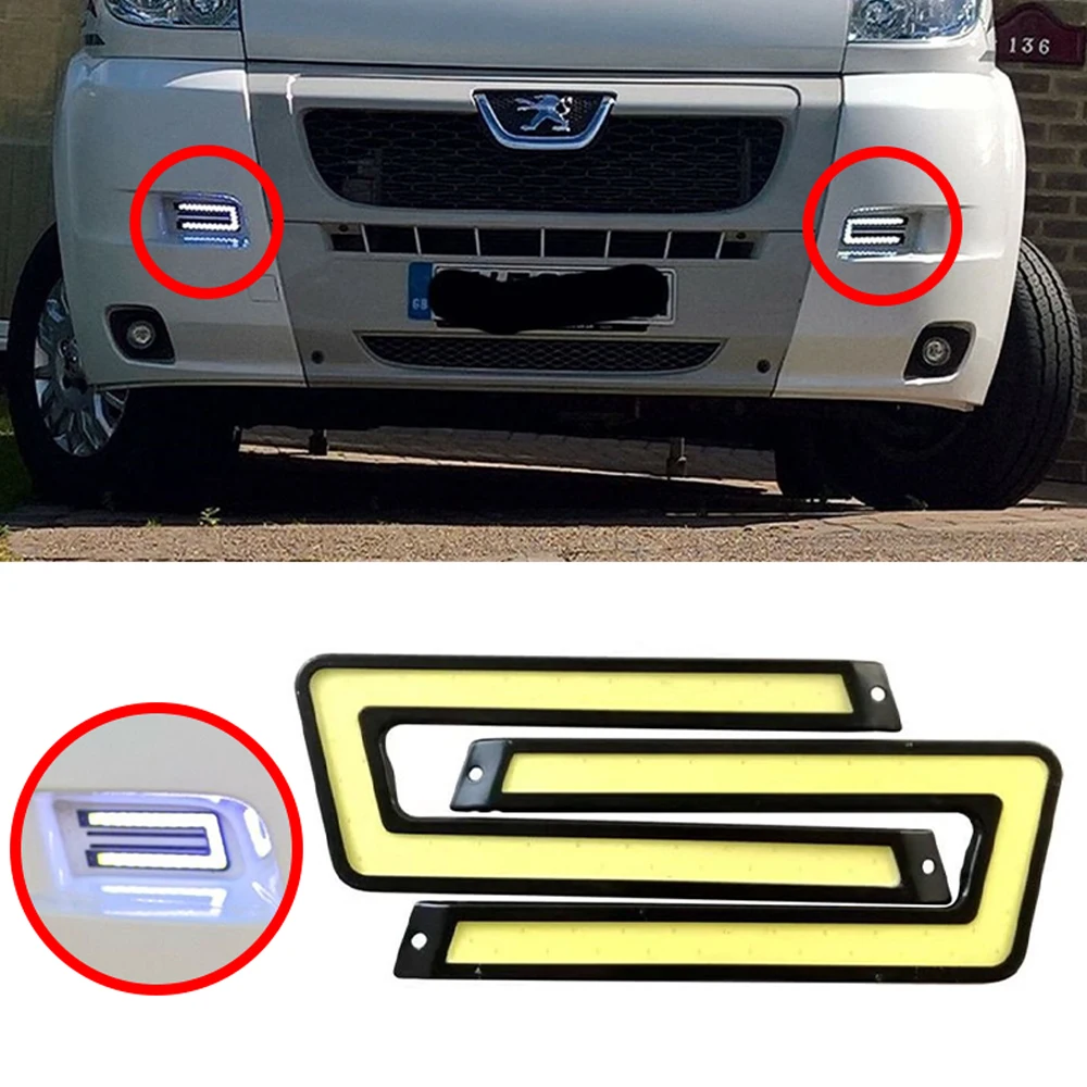 Per Fiat Ducato Citroen relè Peugeot Boxer luci di marcia diurna camper DRL accessori auto parti interne luci a Led per auto