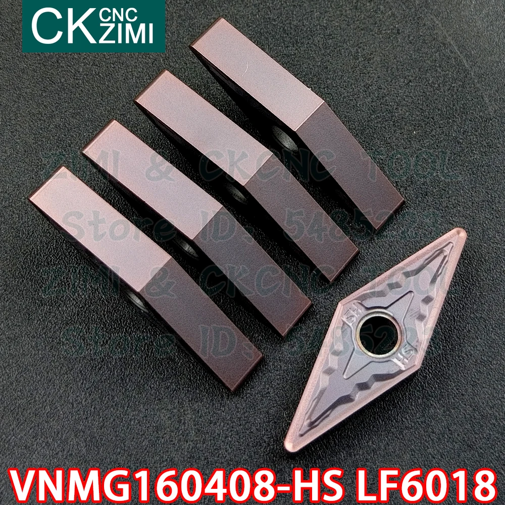 VNMG160408-HS LF6018 VNMG 160408 HS LF6018 كربيد إدراج الخارجية تحول إدراج أداة مخرطة معدنية باستخدام الحاسب الآلي أداة لالفولاذ المقاوم للصدأ