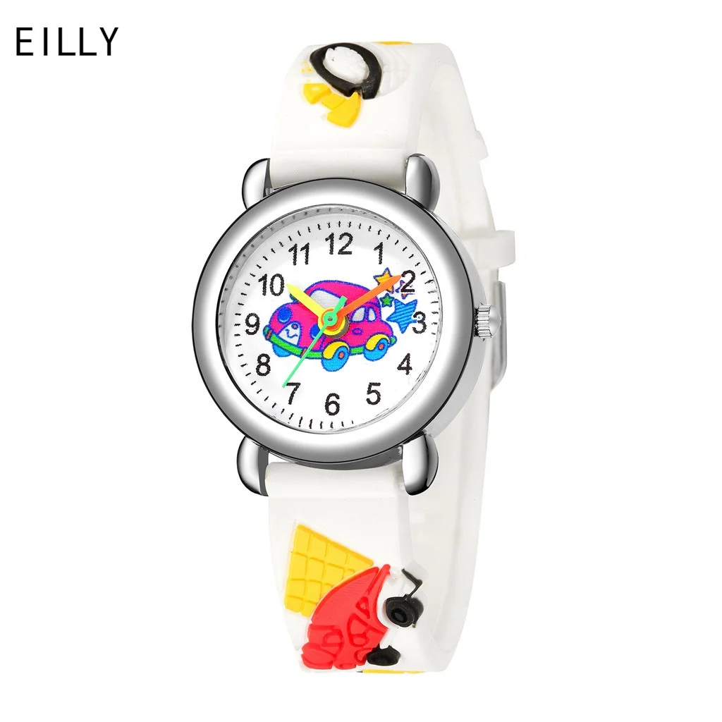 Kids Watches Mini Round Car Dial Children Watches Cute Cartoon Pattern Band Boys Girls Watches Children Quartz Watch