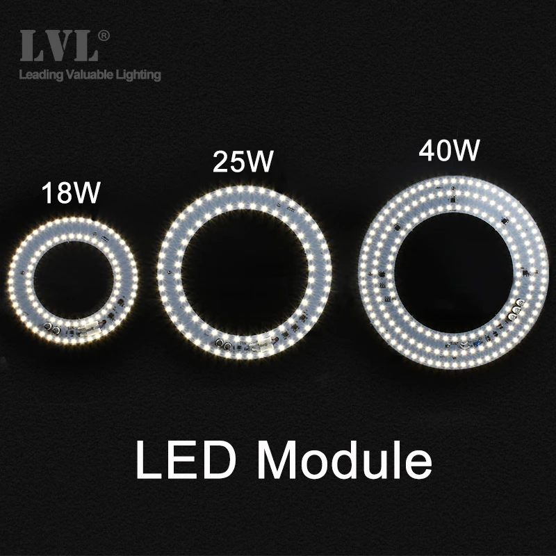 Modulo LED 18W 25W 36W Cerchio Anello Lampada Nessuna Luce Intermittente AC 220V 230V per il Soffitto sorgente di luce di ricambio Tubo Tondo Led