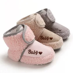 Newborn Winter Infant Shoes Baby Girl Boy Bow Knot Baby Boots Casual Sneakers Non-slip Soft Soled Walking Shoes Age for 0-18M