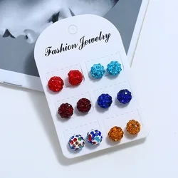 2020 New Stainless Steel Earrings Shambhala Shiny Earrings. High Quality Spherical Crystal Female Earring Jewellery