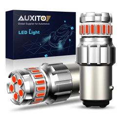 AUXITO 2Pcs 1157 LED ๋ ๋ Bay15d LED Canbus P21/5W ์ ํธ ๋จํ ์๋์ฐจ ๋ธ๋ ์ดํฌ ์ค์ง ํ
์ผ ์๋์ฐจ ์ ๊ตฌ 12V