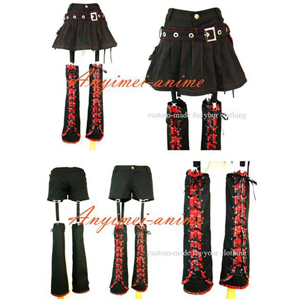 fondcosplay hiphop Gothic Tripp Punk Sweet Fashion Black cotton Pants Skirt Cosplay Costume Custom-Made[CK1259]