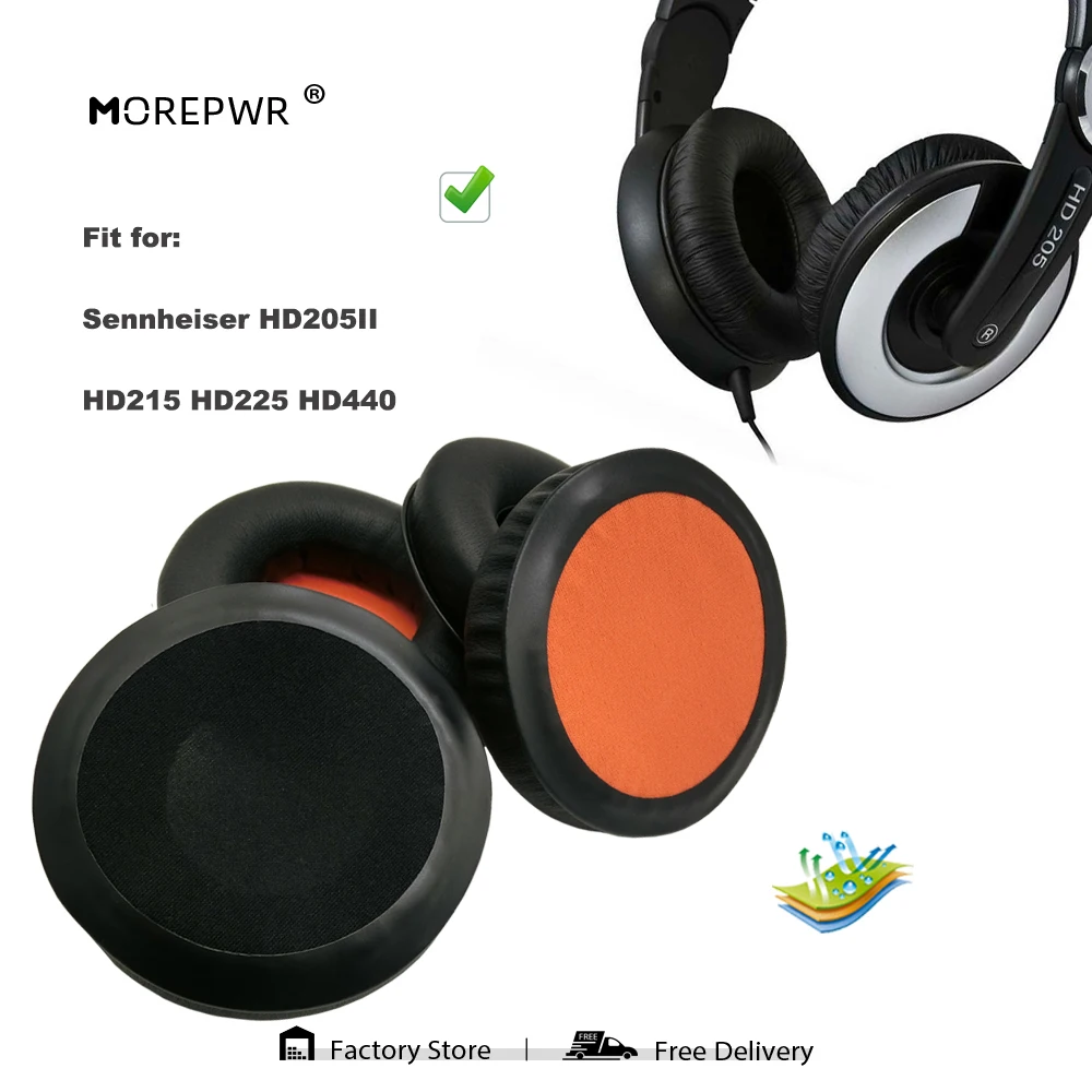 

Replacement Ear Pads for Sennheiser HD205II HD215 HD225 HD440 Headset Parts Leather Earmuff Earphone Sleeve Cover