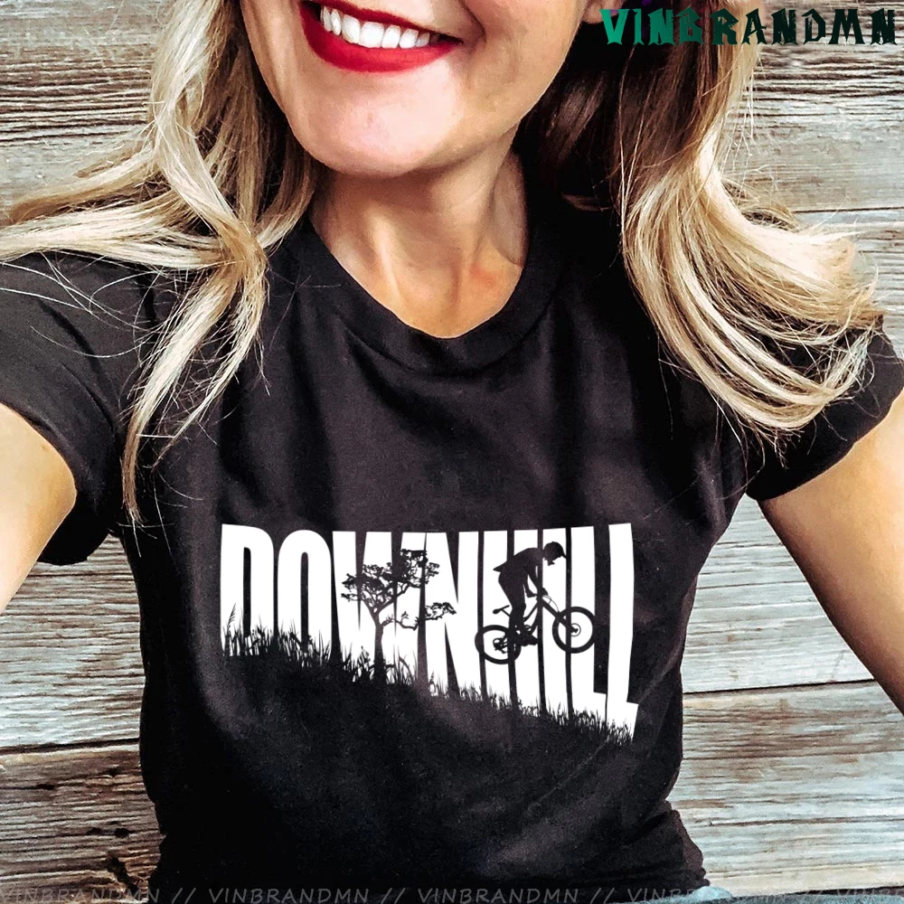 Downhill Freeride Mountain Bike MTB T Shirt Women Summer Custom Sport Outdoor Tee Shirt MTB Cycle Lover Gifts tees Brand Apparel