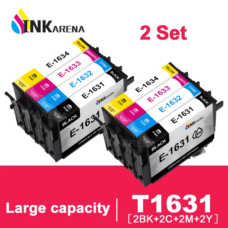 

16XL T16 Ink Cartridges T1621 T1631 -4 for Epson WorkForce WF 2010 2510 2520 2530 2540 2630 2650 2760 2750 Printer Cartridge