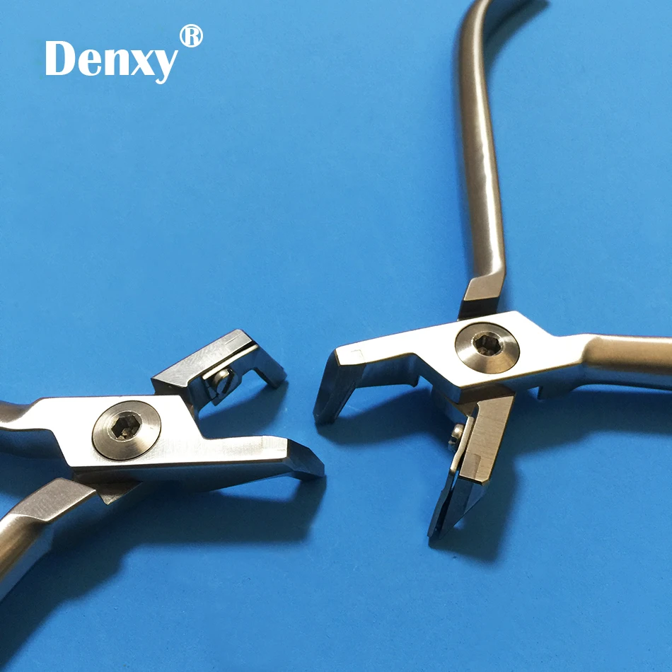 Denxy 1pc Dental Orthodontic Pliers Medical stainless steel Flat Distal End Cutter Ligature Plier Ligature Cutter Dental Tools