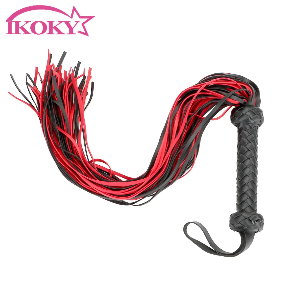 IKOKY PU Leather Whip Spanking Paddle Flirting Flogger Adult Game Sex Toys for Women Erotic Sexy Cosplay